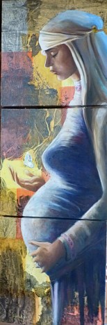 triptyque 3 fois 30 cm sur 30 cm