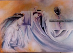 100 cm sur 73 cm Les Aurovilliennes La naissance